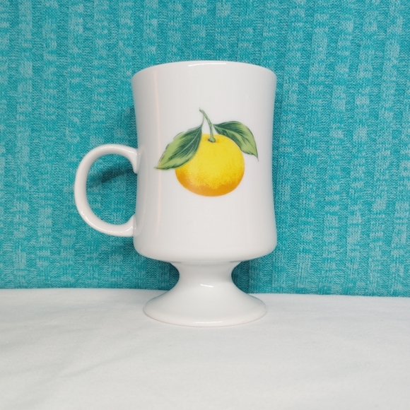 Vintage Seyei Japan Mugs Fine China Cups Footed Porcelain Coffee Tea Fruit - Picture 12 of 15